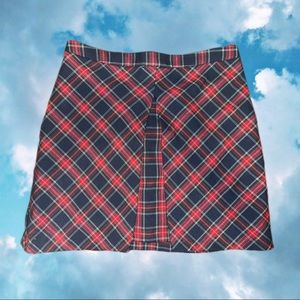 plaid mini skirt